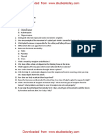 CBSE Class 10 Biology - Control and Coordination PDF