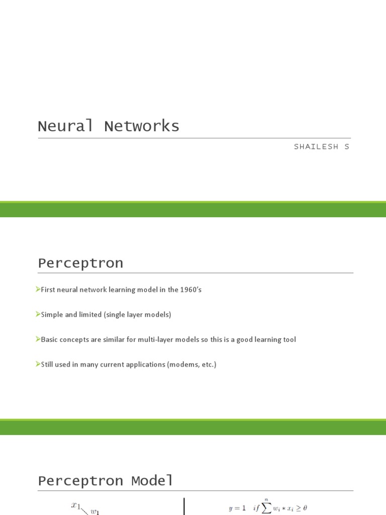 Neural Networks | PDF | Computational Science | Cognition