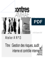 2007 01 Gestion Des Risques Audit Interne Controle Interne C 1 PDF