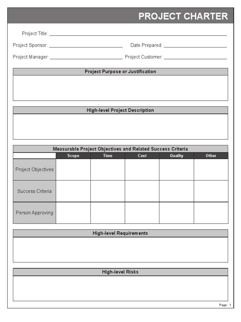 Project Charter: Project Purpose or Justification | PDF | Project ...