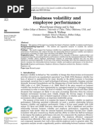 Business Volatility and Employee Performance: Wen-Chyuan Chiang and Li Sun Brian R. Walkup