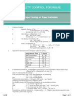 15 Quality Control Formulae: Rs 50 Proportioning of Raw Materials