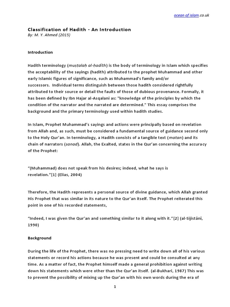 Understanding Hadith Classification | PDF
