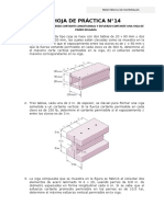 Practica N°14-Esfuerzo Cortante Longitudinal y en Vigas de Pared Delgada