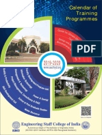 Calendar of Training Programmes: Engineering Staff College of India
