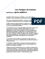 Agricultores belgas de batata pedem apoio público