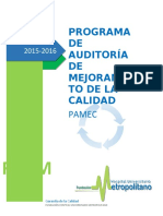 Programa de Auditoría de Mejoramiento de La Calidad