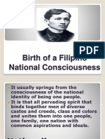 Birth of A Filipino National Consciousness