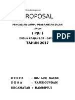 Contoh Proposal PJU Desa Rambigundam - Doc 2020