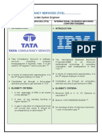 Tata Consultancy Services (TCS) : DESIGNATION-Associate System Engineer