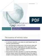 Valuation: Lecture Note Packet 1 Intrinsic Valuation