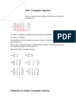 Definición de Matriz Triangular Superior