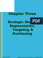 Chapter Three: Strategic Market Segmentation, Targeting & Positioning