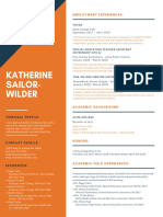 Katherine Sailor-Wilder: Employment Experiences