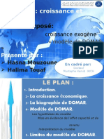 Modéle de Domar - Croissance Et Emploi (S6 Economie)