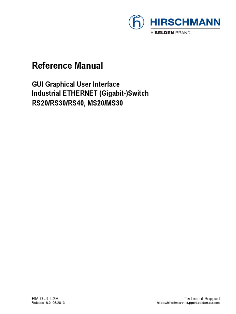 Reference Manual: GUI Graphical User Interface Industrial ETHERNET ...