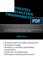 Evoluția Dezvoltării Trigonometriei