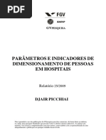 PARÂMETROS E INDICADORES DE DIMENSIONAMENTO DE PESSOAS EM HOSPITAIS