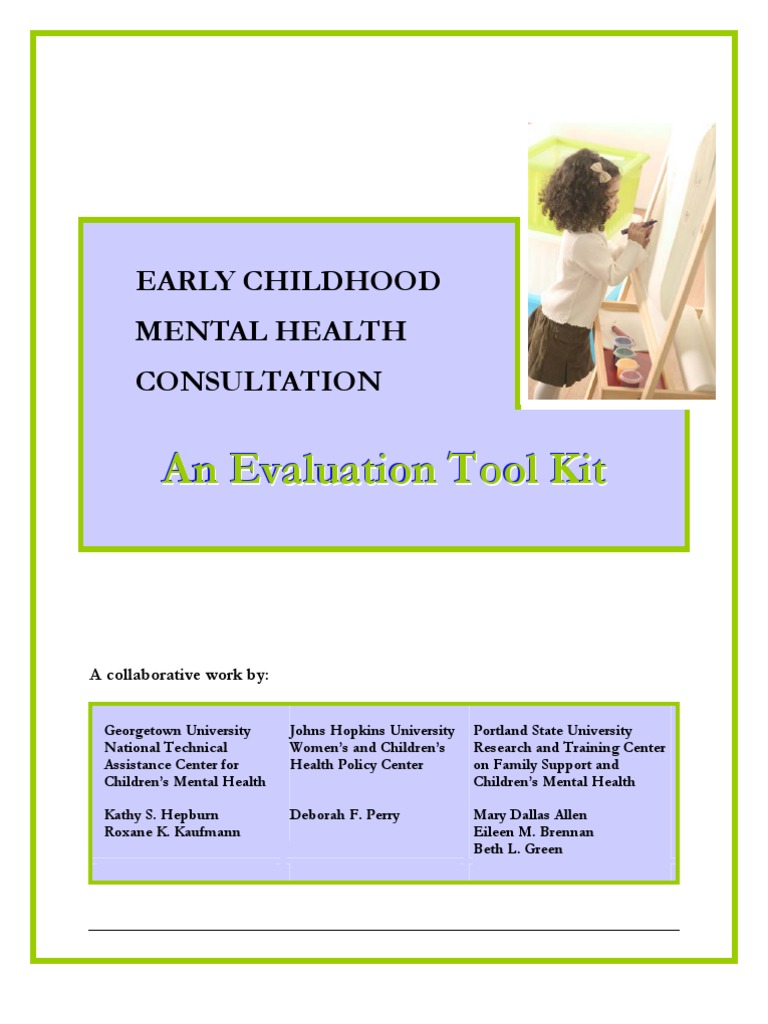 Early Childhood Mental Health Consultation An Evaluation Toolkit
