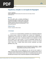 Populismo, emoção e a corrupção da linguagem