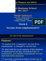 MG 3027 TAXATION - Week 8 Income From Employment