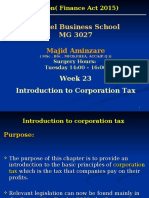 MG 3027 TAXATION - Week 23 Introduction To Corporation Tax