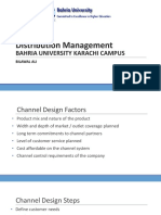 Distribution Channel Design and Management