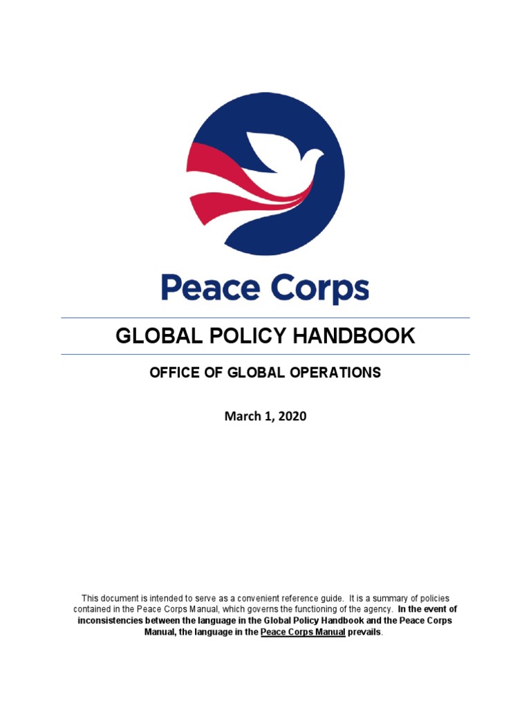 Peace Corps Handbook | PDF | Peace Corps | Safety
