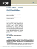 Violência simbólica e Cidadania no Futebol