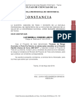 Constancia Como Asesora Juana Barreda