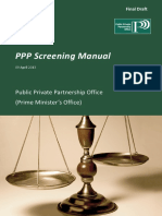 PPP Screening Manual: Public Private Partnership (Prime Minister's Office)