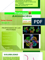 Proteínas y aminoácidos: propiedades y funciones