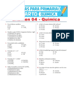 Examen 04 de Quimica para Cuarto de Primaria