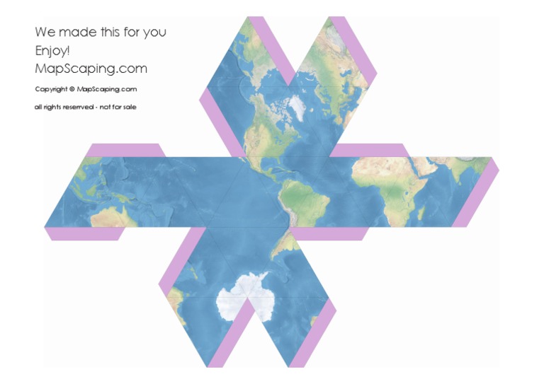Folding Paper Globe Icosahedron PDF PDF
