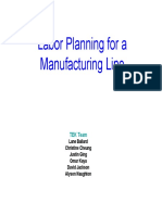 Labor Planning For A Manufacturing Line: TEK Team