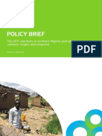 Policy Brief: The 2011 Elections in Northern Nigeria Post-Electoral Violence: Origins and Response