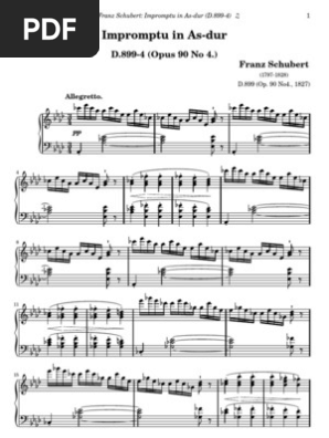 Schubert Impromptu Op90no4 | PDF | Franz Schubert | Music