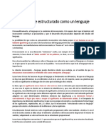 El Inconsciente Estructurado Como Un Lenguaje