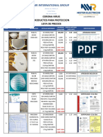 Lista de Items para Proteccion Por Corona Virus