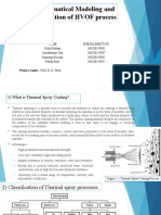 Mathematical Modeling and Simulation of HVOF Process: Team ID - M33 Submitted by