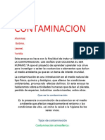 Tipos de Contaminacion