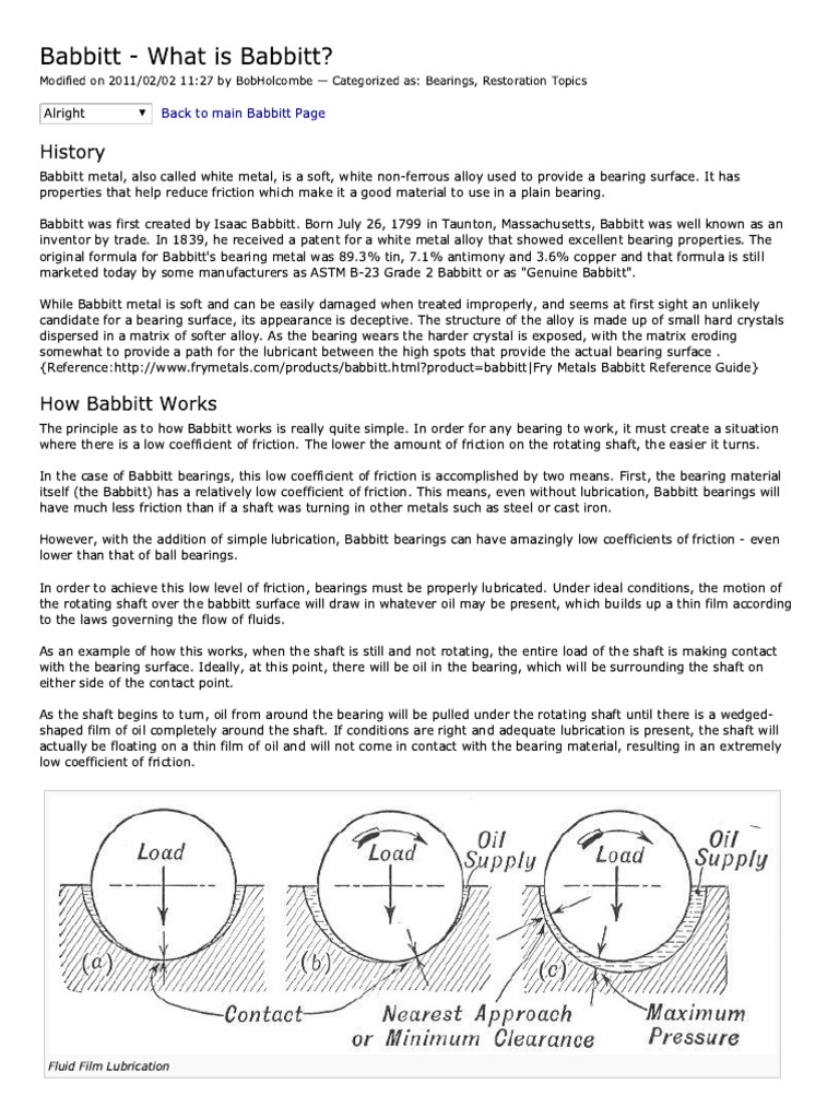 Babbitt Bearing Design Intro PDF