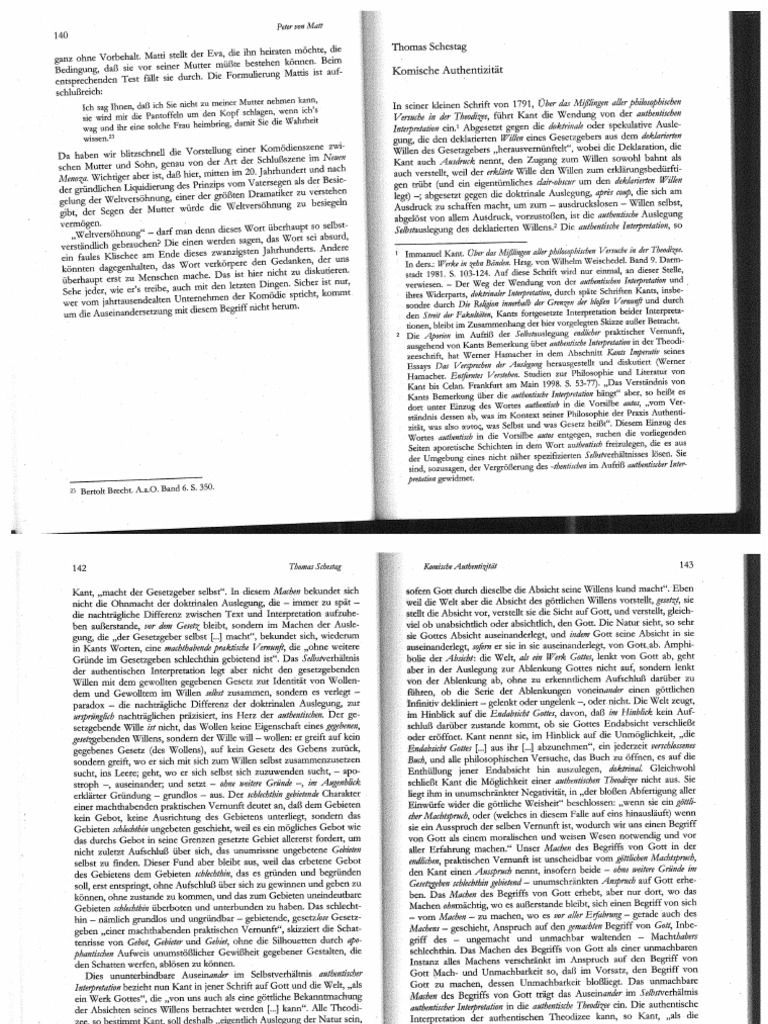 Schestag - Komische Authentizität | PDF
