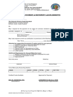 Request For Payment of Maternity Leave Benefits PDF