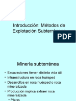 Introducción A Los Metodos de Explotación