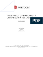 Speech Bandwoidth and Intelligibility - Sound PDF
