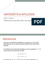 Día 2 - Tema 2 - Sistemas de Ecuaciones