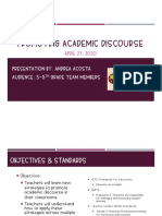 Promoting Academic Discourse Presentation