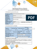 Guía de Actividades y Rúbrica de Evaluación - Final - Establecer La Importancia de La Espistemología en Su Campo Disciplinar.