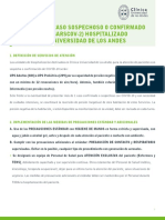 Instructivo Manejo Paciente Sospechoso Confirmado Covid 19 Hospitalizado v1 PDF